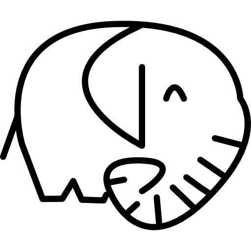 Elephant mammal side view